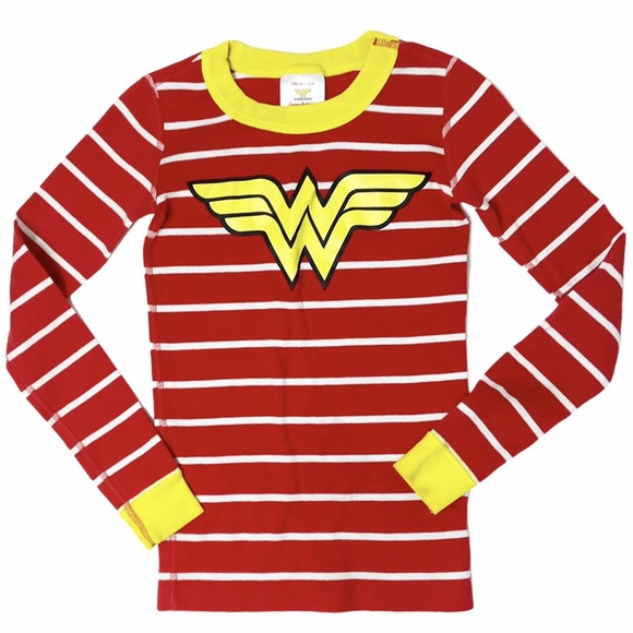 ☀️ 3/$15 Hanna Andersson Wonder Woman pajama top - Picture 1 of 10